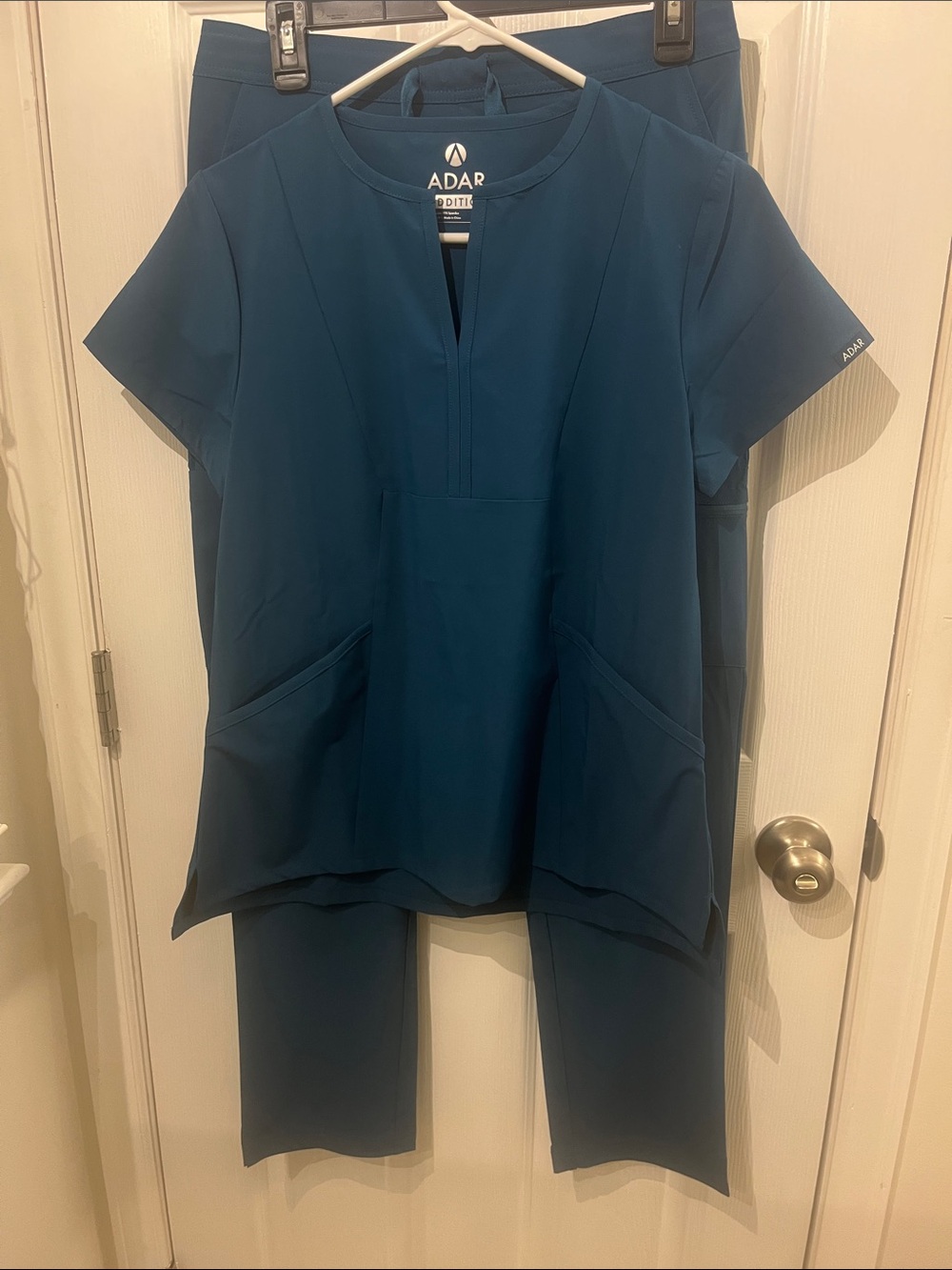 Ada Short Sleeve Medical Tunic in Teal Blue